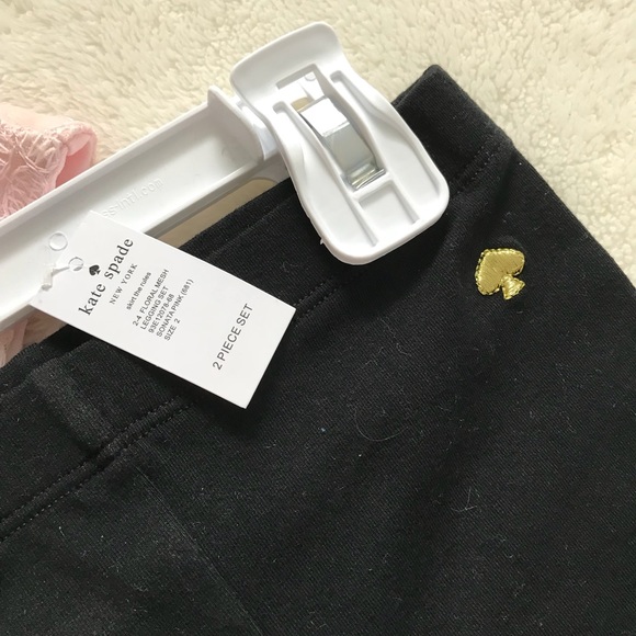 NWT Kate Spade toddler peplum top/leggings set - Picture 7 of 9